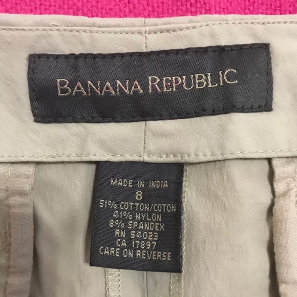 BANANA REPUBLIC Khaki Stretch A-Line Skirt - Picture 3 of 3